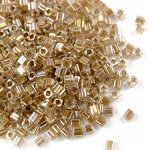 Бисер Японский TOHO BEADS CUBE 1.5 мм, 5 гр, цвет 989 светло коричневый с внутренней позолотой