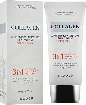 ENOUGH Осветляющий солнцезащитный крем с коллагеном  Collagen Whitening Moisture Sun Cream SPF50PA+++