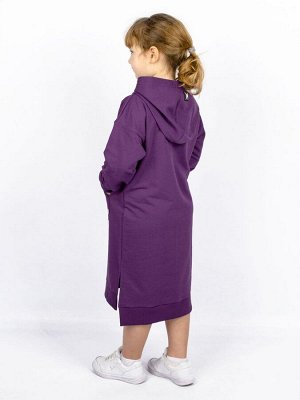 Платья Платье ниже колена, перед укорочен, рукав длинный на манжете. Спереди карман "кенгуру". В капюшоне лента. В боковых швах разрезы. Изготовлено из петельчатого футера с эластаном.
Характеристики