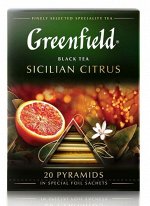 Чай Greenfield черный в пирамидках Sicilian Citrus, 20 шт