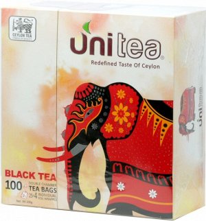 UNITEA. Black tea 200 гр. карт.пачка, 100 пак.