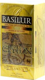 BASILUR. Золотой черный 50 гр. карт.пачка, 25 пак.