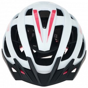 Шлем велосипедиста BATFOX, размер 58-60CM, H588, цвет бело-розовый