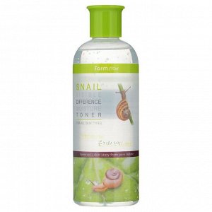 FarmStay Visible Difference Snail Moisture Toner Тонер увлажняющий для лица "Улитка", 350мл