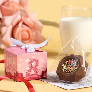 Шоколадная бомбочка "С 8 марта", молочный шоколад, 38 г