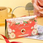 Шоколад молочный &quot;Поздравляю&quot;, клатч с шоколадками с клубникой, 75 г