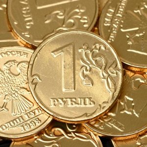 Шоколадные монеты "Рубль" в банке, 6 г