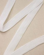 БРАК (цена снижена) Лента бархатная двухсторонняя цв.Белый, ш.16мм, полиэстер-100%