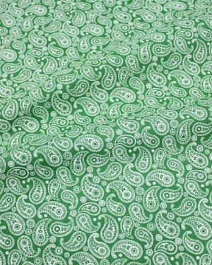 Бязь "Белые огурчики на зеленом", ш.1.5м, хлопок-100%, 122гр/м.кв