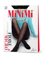 Женские колготки 70 den из микрофибры с цветочным рисунком