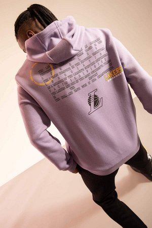 Толстовка с капюшоном Defacto Fit NBA Los Angeles Lakers Licensed Regular Fit