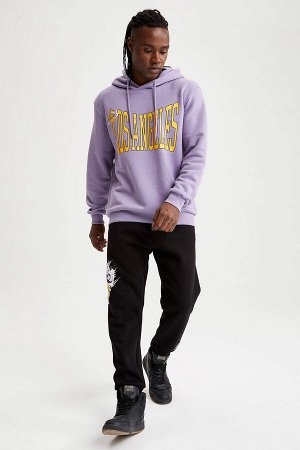 Толстовка с капюшоном Defacto Fit NBA Los Angeles Lakers Licensed Regular Fit