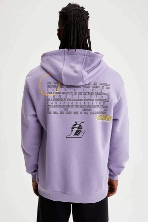 Толстовка с капюшоном Defacto Fit NBA Los Angeles Lakers Licensed Regular Fit