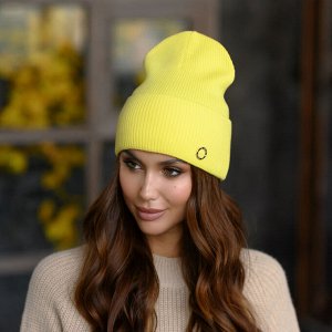 Вязанная шапка "Ирэн" цвет-желтый