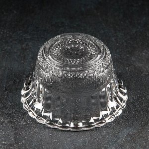 Сахарница Paşabahçe Konya, d=12 см, с крышкой, стекло, прозрачная