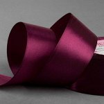 Лента атласная, 40 мм * 23 ± 1 м, цвет винный №152