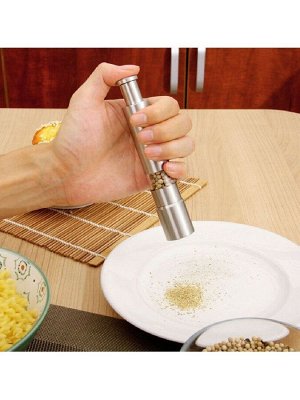 Мельница для перца и соли с кнопочным механизмом