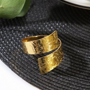 Кольцо для салфетки «Спираль», 4?4,9?4,9 см, цвет золотой