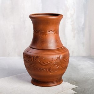 Крынка "Гончарная", декор, красная глина, 2.75 л