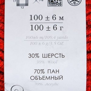 Пряжа "Народная традиция" 30% шерсть 70% акрил 100м/100гр (397-Керамика)