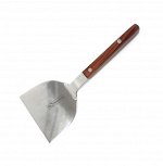 Лопатка для тепаньяки с деревянной ручкой 105х90мм нержавеющая сталь | 16648