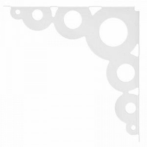Кронштейн для полок 18,2х18,2см, полимерное покрытие, белый (Россия)