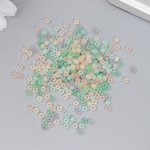 Бисер стекло 8/0 &quot;Матовый полупрозрачный. Меланж жёлто-зелёный&quot; 10 гр