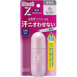 Шариковый дезодорант-антиперспирант без аромата "Biore Z", 40мл/Япония