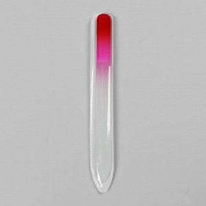Пилка стеклянная для ногтей «Радуга», в чехле, 14 см, цвет МИКС