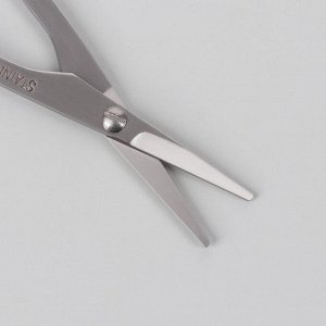 Ножницы маникюрные, с колпачком, прямые, 9,5 см, цвет МИКС