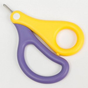 Маникюрные ножницы детские, цвет желтый/фиолетовый