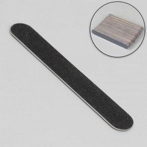 Пилка-наждак «Классика», на деревянной основе, абразивность 200, 10 см, цвет чёрный