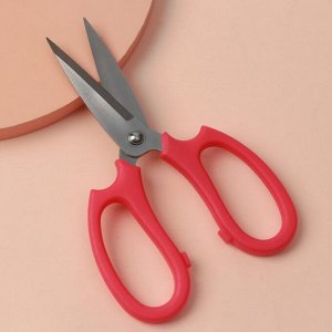 Ножницы закройные, скошенное лезвие, 8", 20 см, цвет розовый