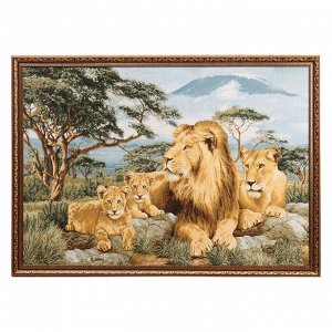 Гобеленовая картина "Африканские львы" 112х75 см