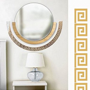 Декор настенный "Лабиринт", из акрила, зеркальный, 10 элементов 10х10 см, золото 7111665