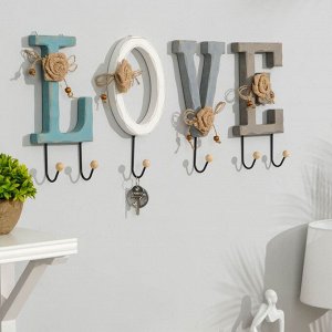 Крючки для одежды декоративные TAKE IT EASY «Love — буква с крючком», 26x12 см