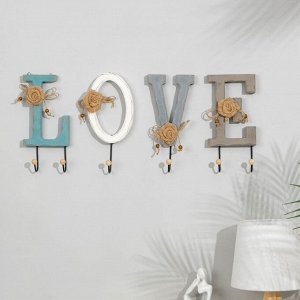 Крючки для одежды декоративные TAKE IT EASY «Love — буква с крючком», 26x12 см