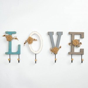 Крючки для одежды декоративные TAKE IT EASY «Love — буква с крючком», 26x12 см
