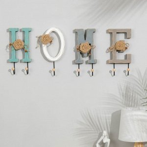 Крючки для одежды декоративные "Home", буква с крючком 26 х 12 см