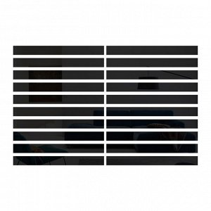 Декор настенный "Линии", зеркальный, 20 элементов, 30 х 3 см, черный