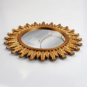 Зеркало настенное «Яро», d зеркальной поверхности 17,1 см, цвет золотистый