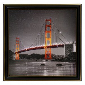 Картина "Мост" 25х25(28х28) см