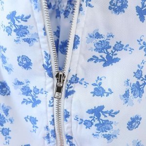 Женская укороченная блуза с рукавами буфами