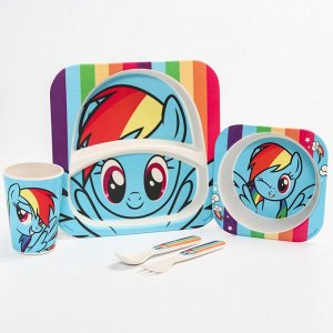 Набор бамбуковой посуды "Радуга Деш", My Little Pony