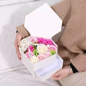 Букет из мыльных роз в шкатулке/Мыло-розы/Подарочный набор роз из мыла