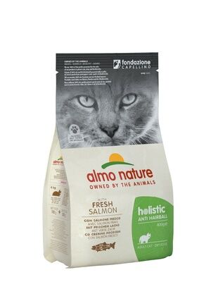 Сухой корм Almo Nature для кошек: Контроль вывода шерсти Лосось и  картофель. 2 кг. Холистик. Италия