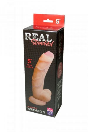 ФАЛЛОИМИТАТОР НЕОСКИН НА ПРИСОСКЕ REAL STANDARD LOVETOY, TPR, ТЕЛЕСНЫЙ, 18 СМ