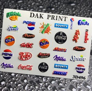 Dak Print - 3D Слайдер-дизайн для ногтей