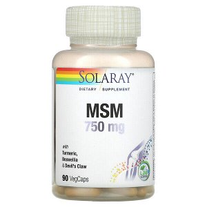 SOLARAY МСМ, 750 мг, 90 капс.