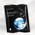 JOMTAM/ Тканевая пузырьковая маска с морской солью и углем